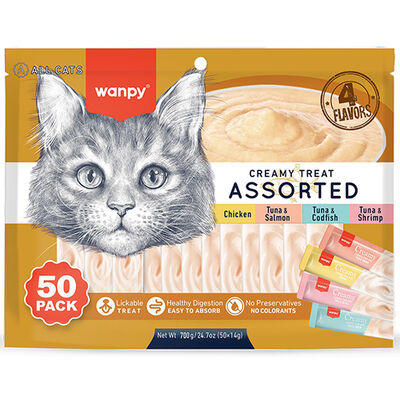 50 wanpy Wanpy Karışık Ödül Krema 50li 50x14 gr - Görsel 1