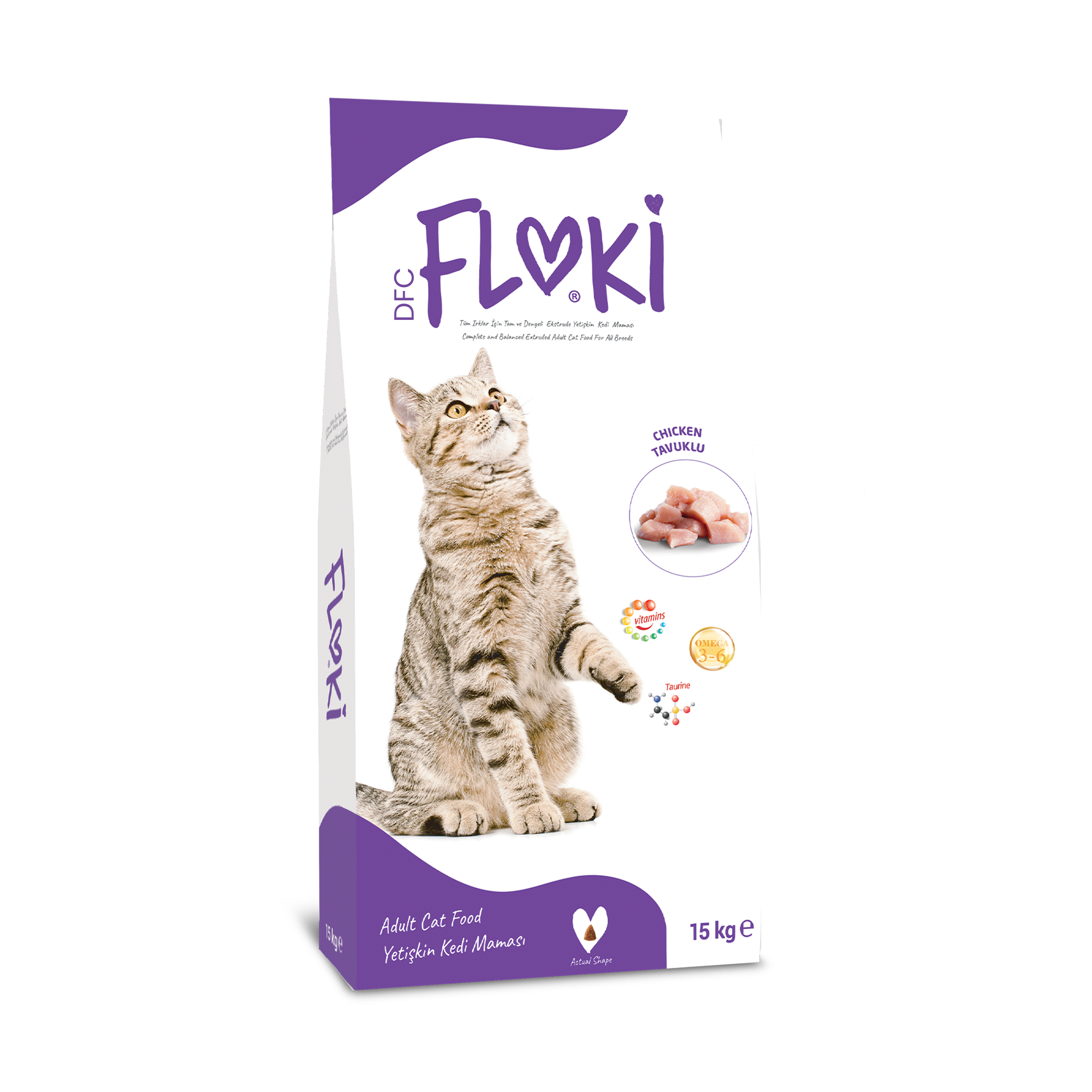 floki-adult-cat-chicken_15kg Floki Tavuklu Yetişkin Kedi Maması 15KG - Görsel 1