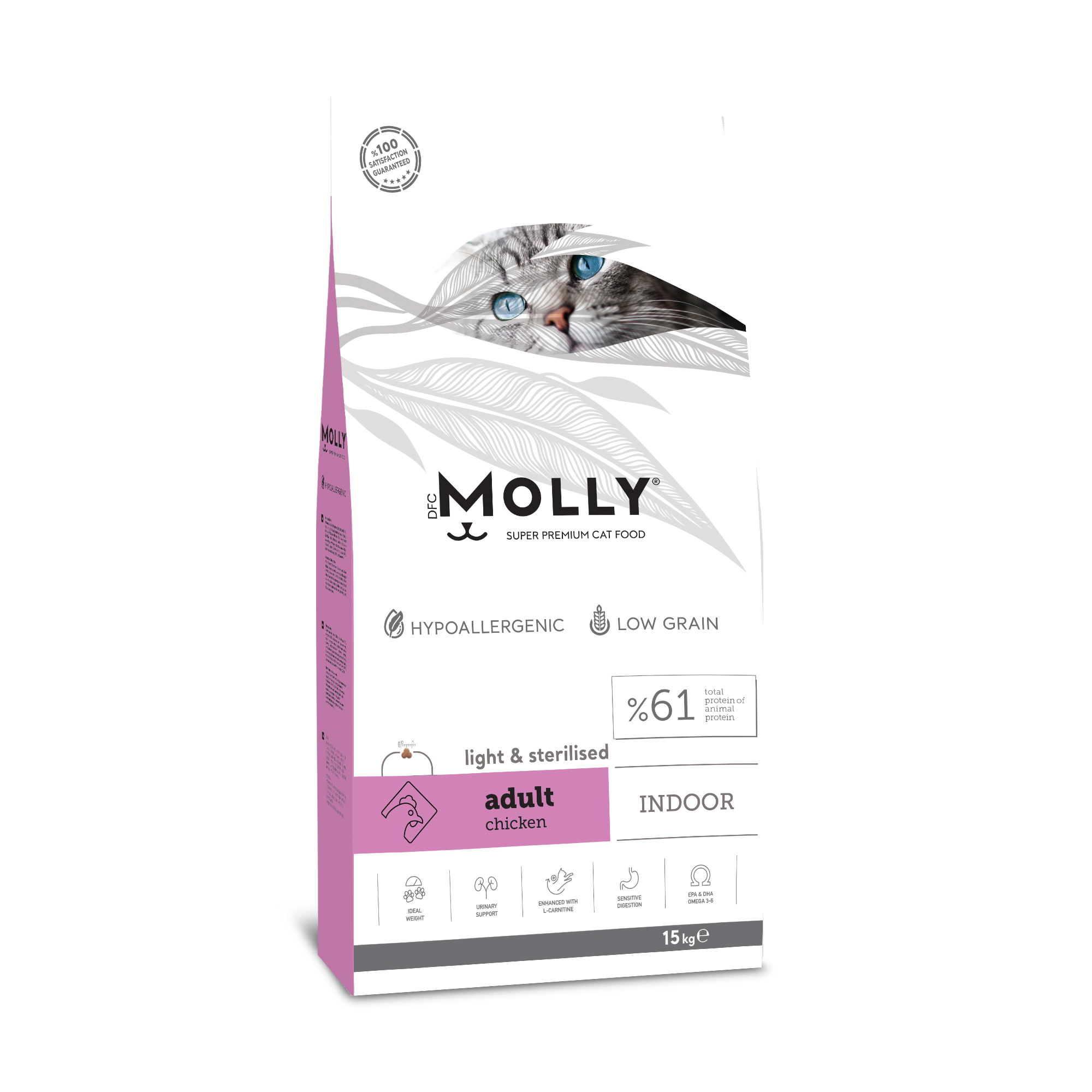 molly-adult-cat-chicken-ls_15kg Molly Sterilised Tavuklu Yetişkin Kedi Maması 15 KG - Görsel 1