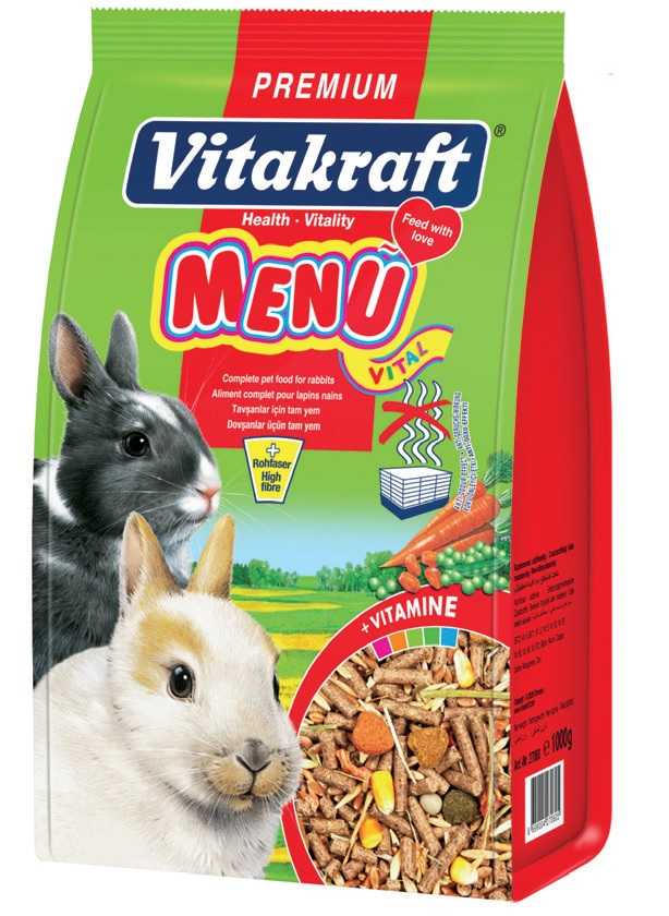 VTK Vitakraft Menü Vital Premium Tavşan Yemi 1000 Gr. - Görsel 1