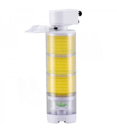 Jingye Akvaryum Şeffaf Silindir İç Filtre Beyaz 35W, 1500L/H