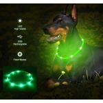 Kesilebilir LED Köpek Tasması USB Şarjlı Işıklı Silikon Köpek Tasması