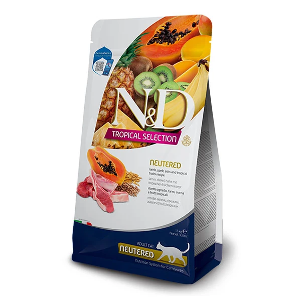 ND61 ND Tropical Selection Kuzu Etli Kısırlaştırılmış Kedi Maması 10kg - Görsel 1