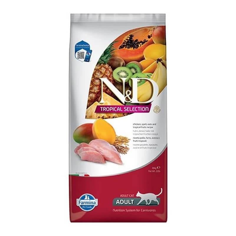 ND71 ND Tropical Selection Tavuklu Yetişkin Kedi Maması 10kg - Görsel 1