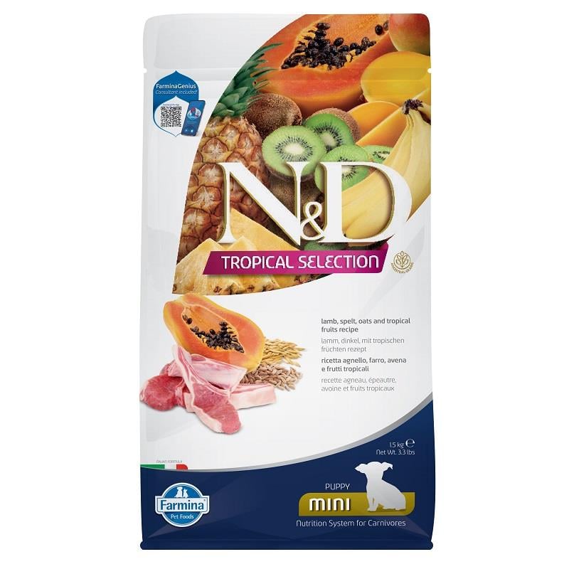 NDDDD ND Tropical Mini Kuzulu Yavru Köpek Maması 1,5 Kg - Görsel 1