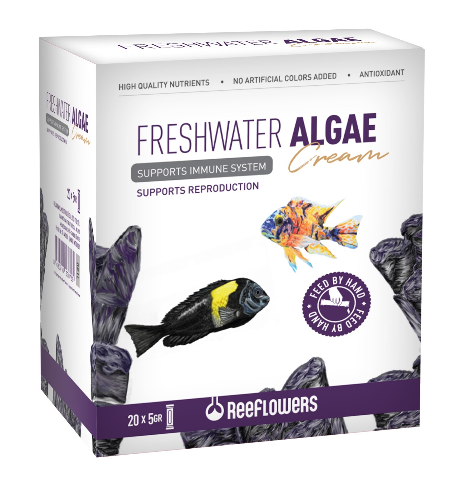 WhatsApp Image 2026-01-27 at 12.29.06 (3) Reeflowers Algae Cream 20x5gr Sıvı Balık Yemi - Görsel 1