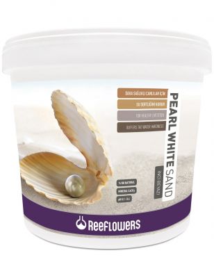 reeflowers-pearly-white-sand-akvaryum Reeflowers Pearl White Sand Kalsiyum Karbonatlı Akvaryum Kumu 0,5-1mm 25Kg - Görsel 1