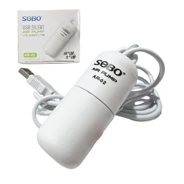 745-ar-02 Sobo AR-02 Usb Li Mini Akvaryum Hava Motoru 4L/Min - Görsel 1