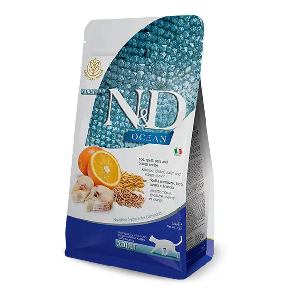 8010276036780-1 ND Ocean Morina Balıklı Yetişkin Kedi Maması 1.5 Kg - Görsel 1