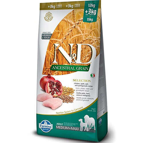 nd-dusuk-tahil-tavuk-nar-orta-ve-buyuk-irk-kopek-mamasi-12-3-kg-toplam-15-kg-kopek-kuru-mamalari-nd-natureldelicious-35212-13-B ND Düşük Tahıl Tavuk Nar Orta ve Büyük Irk Köpek Maması 12 Kg + 3 Kg - Görsel 1