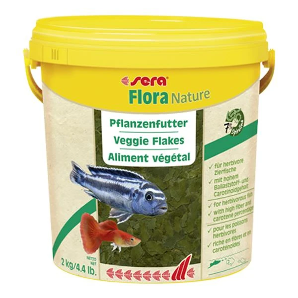 sera-flora-nature-10lt-2kg-103340 Sera Flora Flakes Nature Balık Yemi 100gr – Kovadan Bölme - Görsel 1