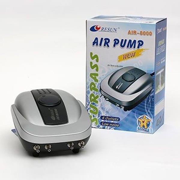 r1 Resun AIR-8000 Dört Çıkışlı Akvaryum Hava Motoru 8W 12 L/M - Görsel 1