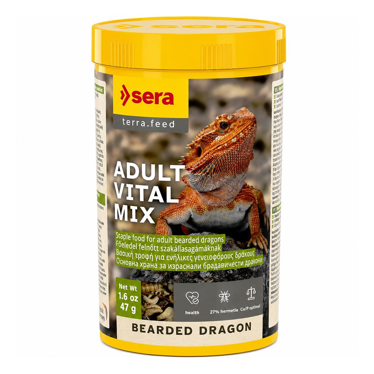 b1 Sera Bearded Dragon Adult Vital Mix 250ml 47gr Sürüngen Yemi - Görsel 1